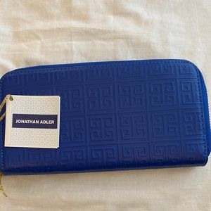 Jonathan Adler continental royal blue wallet